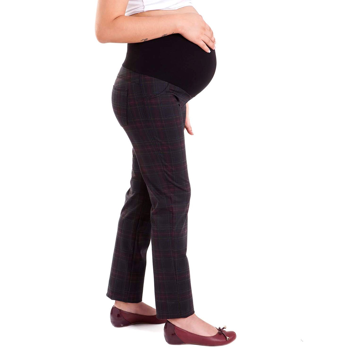 PANTALON AMBAR NEGRO / VINO