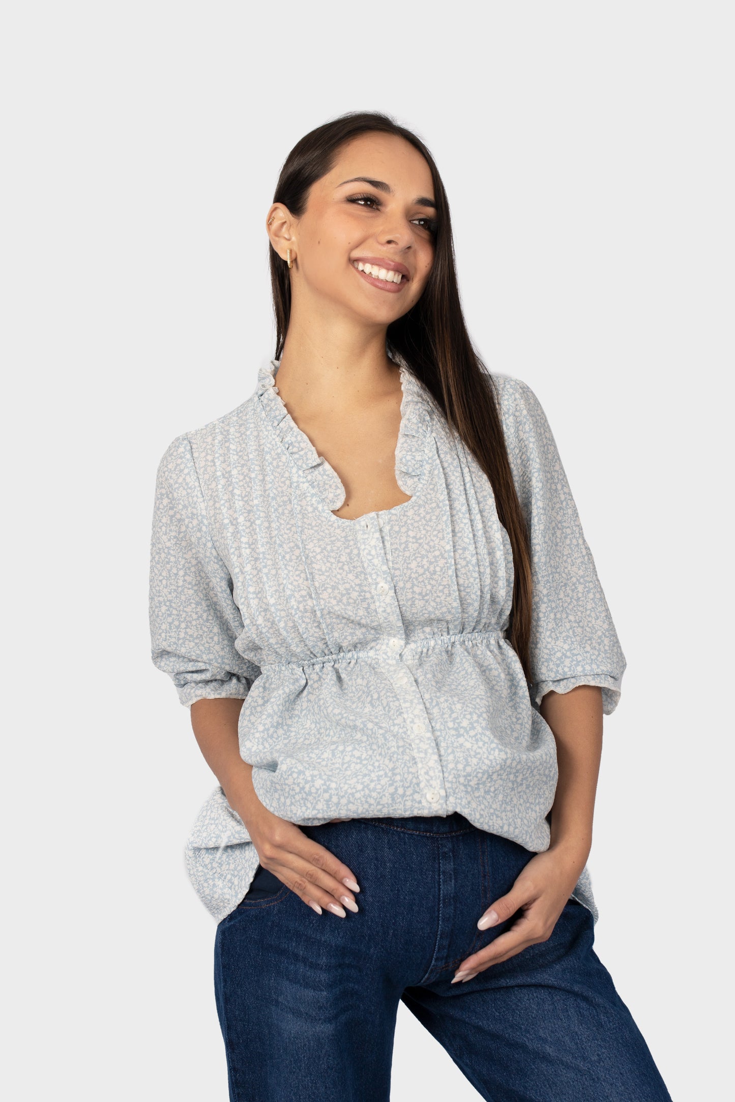 JEAN MOM AZUL