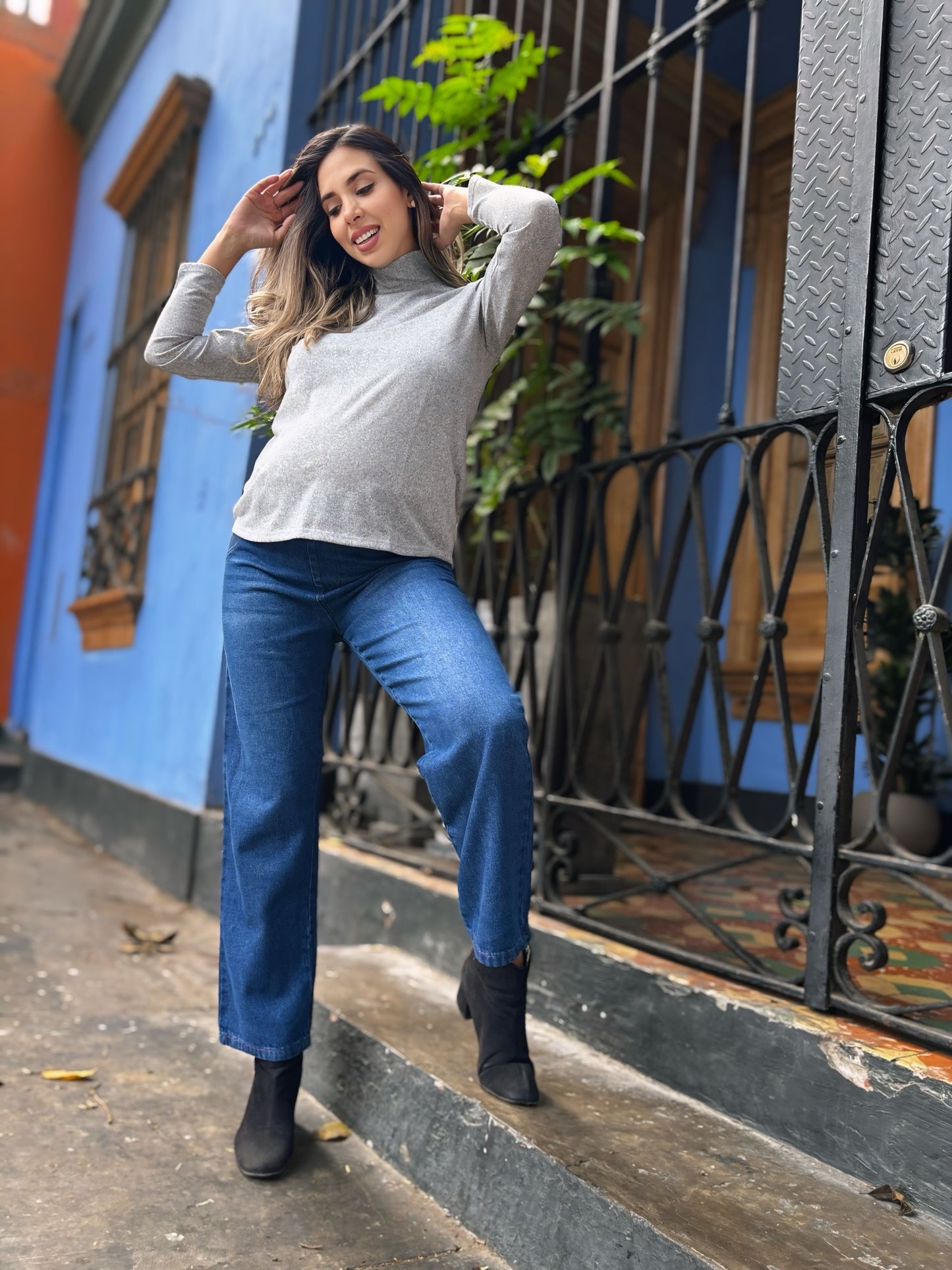 JEAN MOM AZUL